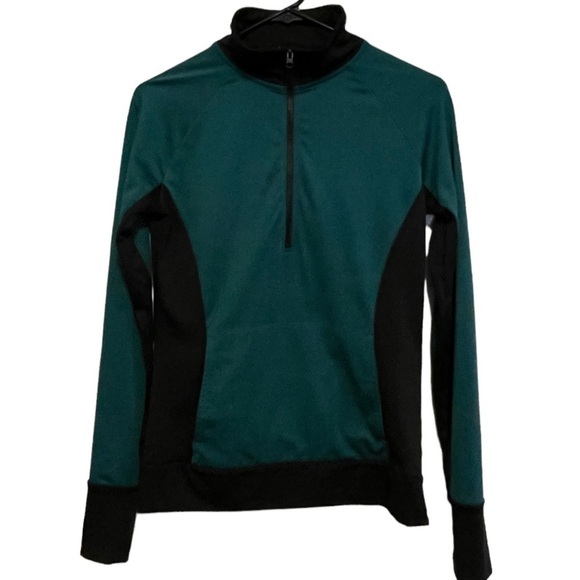 Aeropostale Live Love Dream Quarter Zip Teal & Black Pullover Size Small - Picture 3 of 8